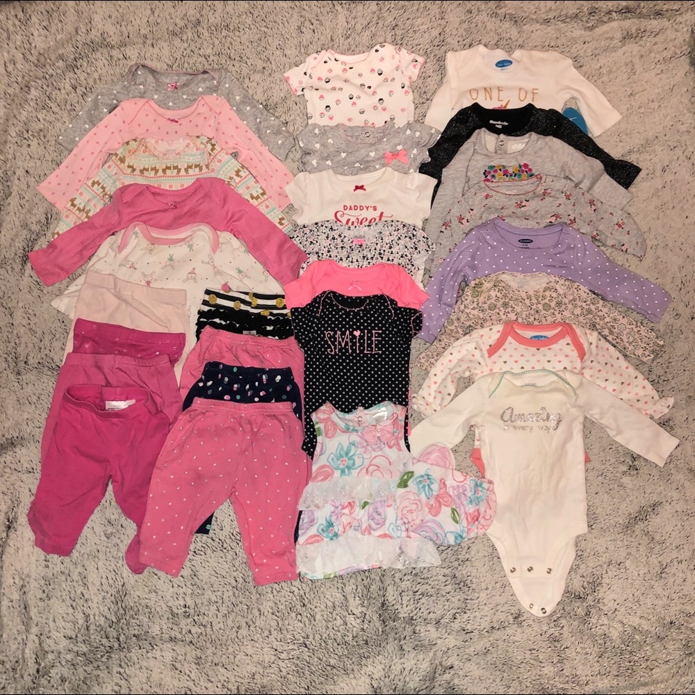 Baby Girl Clothes Lot. 29 pieces. Some NWT